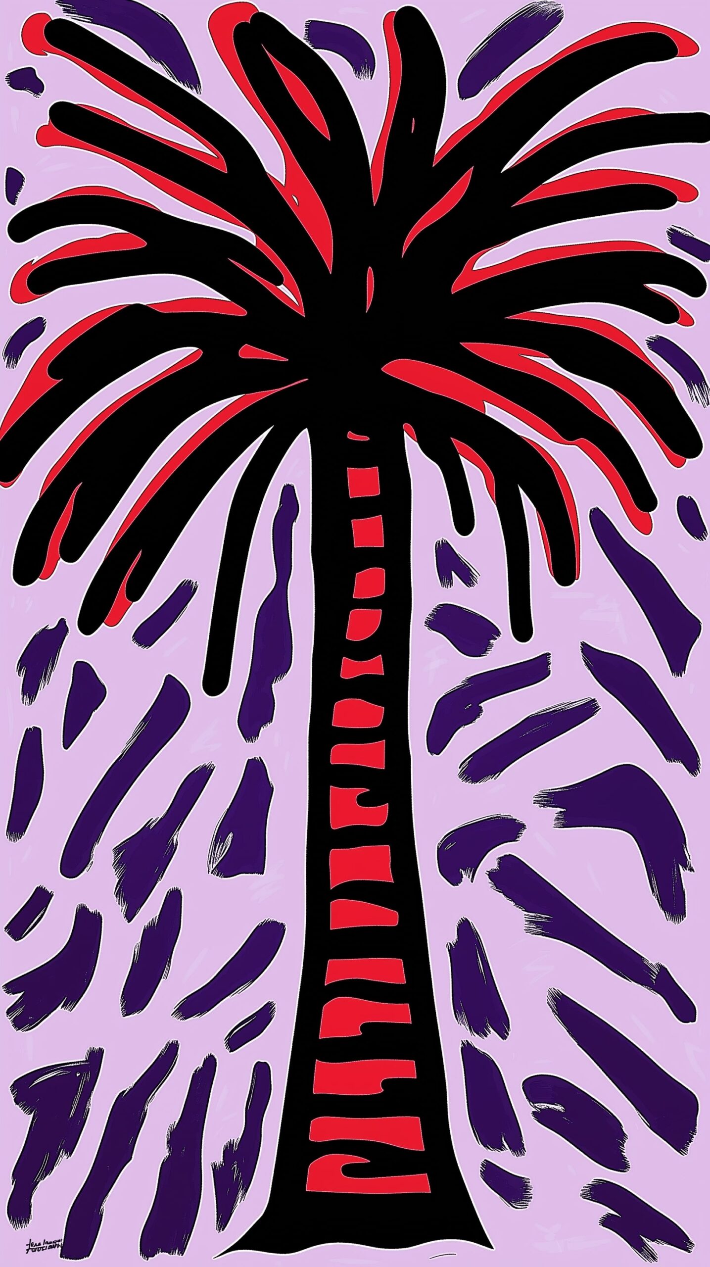 Colorful palm tree beach towel • Bold black silhouette with vibrant accents 8 Colorful palm tree beach towel Bold black silhouette with vibrant accents 1 scaled