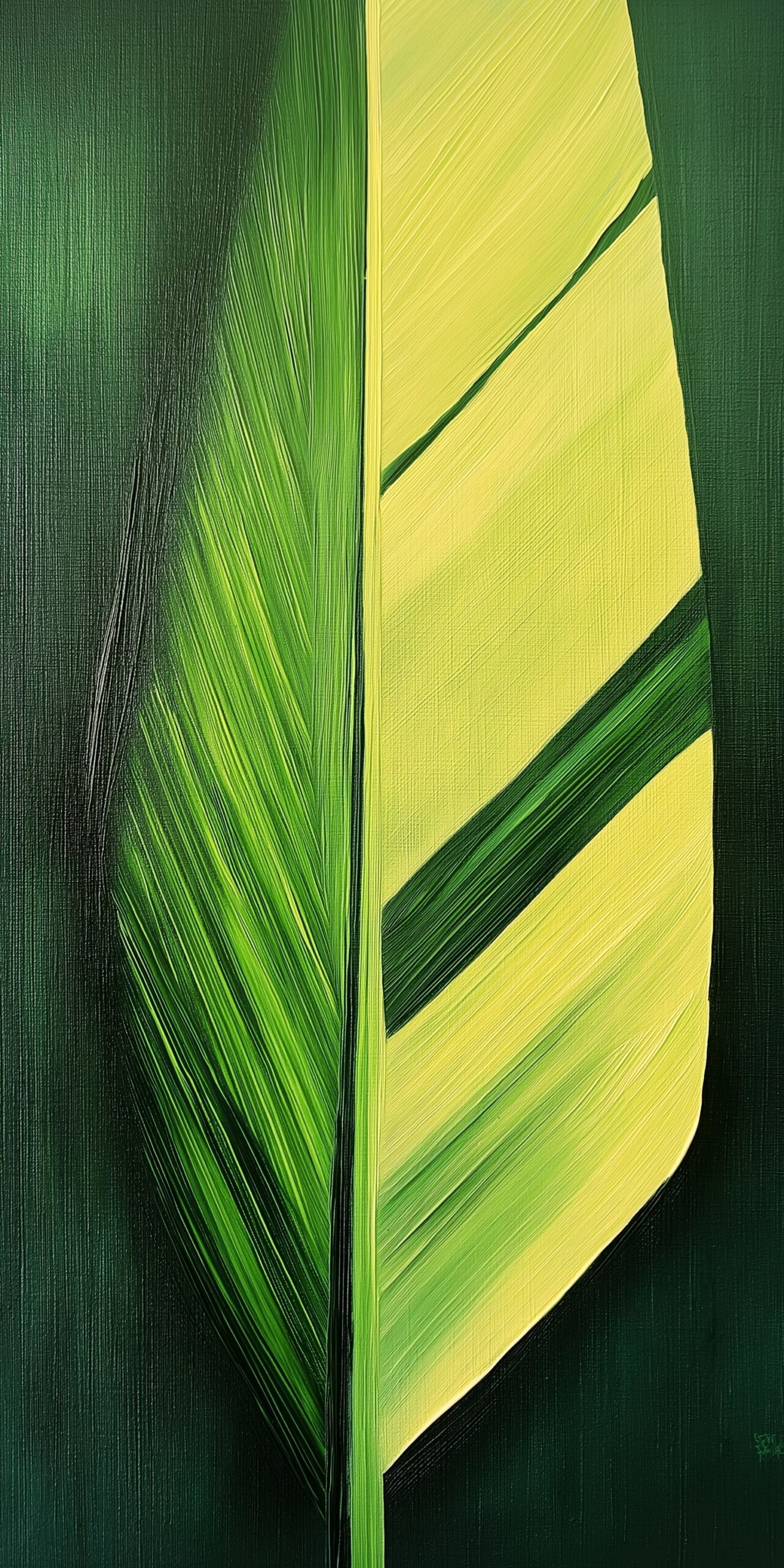 Leaf beach towel Vibrant green and yellow foliage design 1 scaled