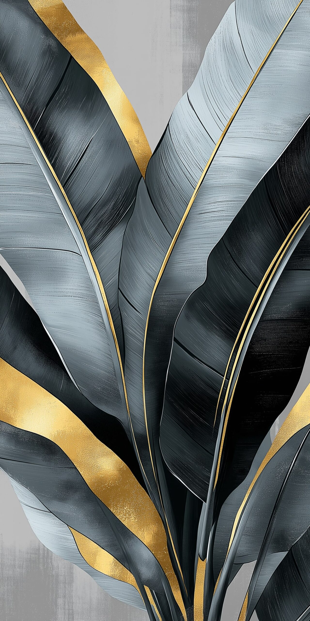 Serviette de plage motif feuilles • Élégant design de feuilles noires et dorées 7 Leaf pattern beach towel Elegant black and gold leaf design 1 scaled