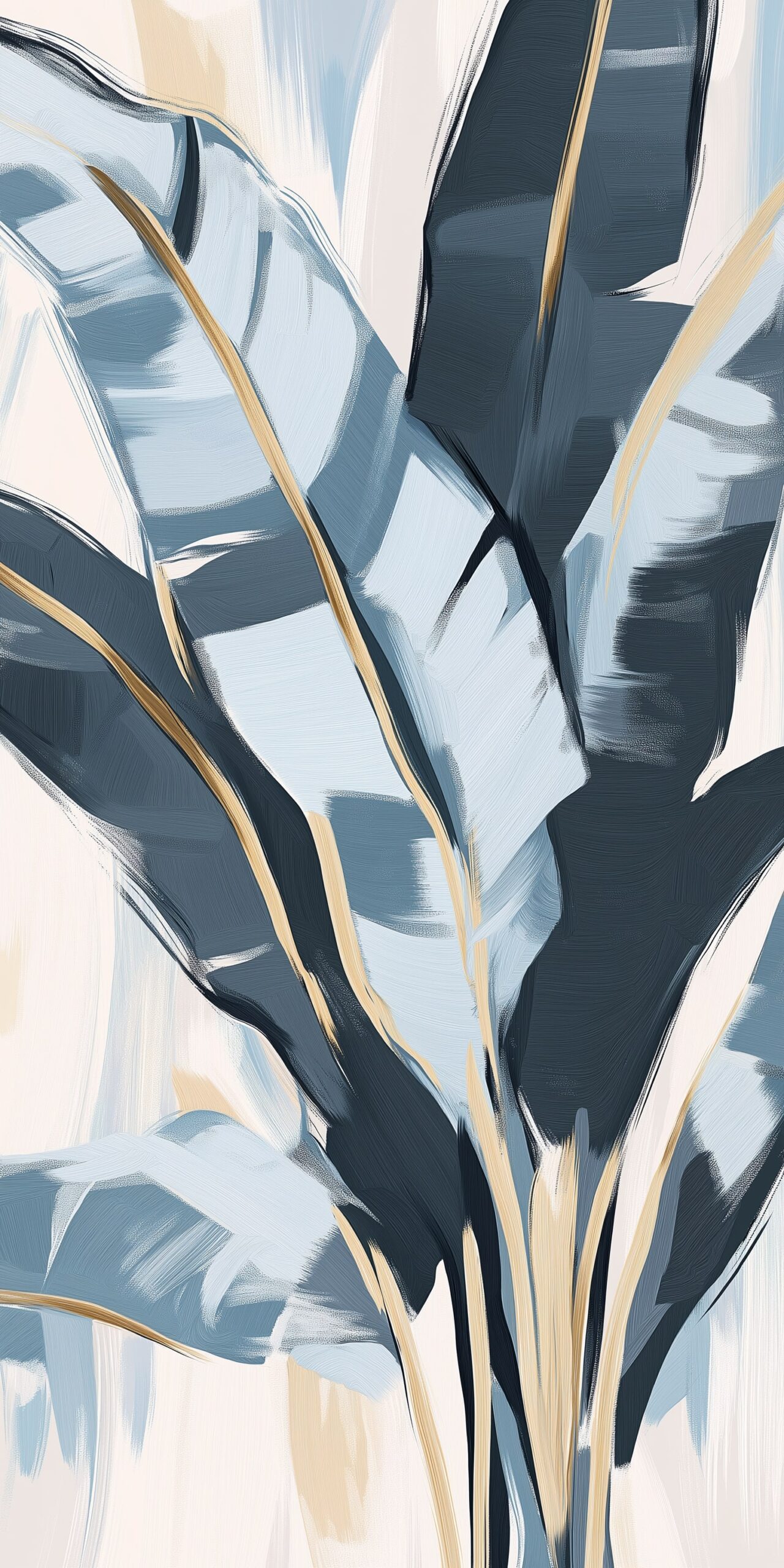 Leafy abstract beach towel • Elegant blue and cream tones 9 Leafy abstract beach towel Elegant blue and cream tones 1 scaled