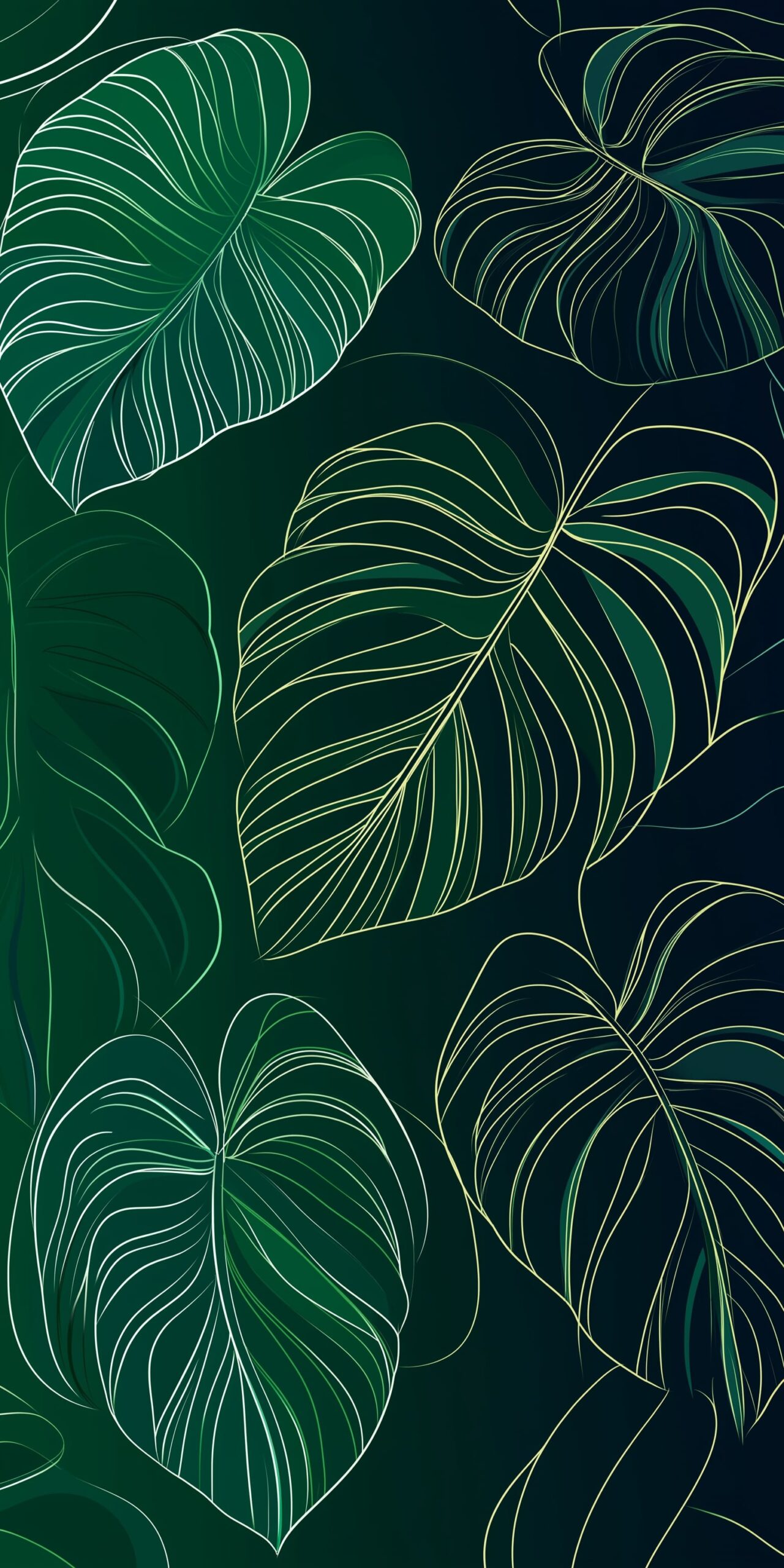 Leafy beach towel Elegant green and white foliage design 1 scaled