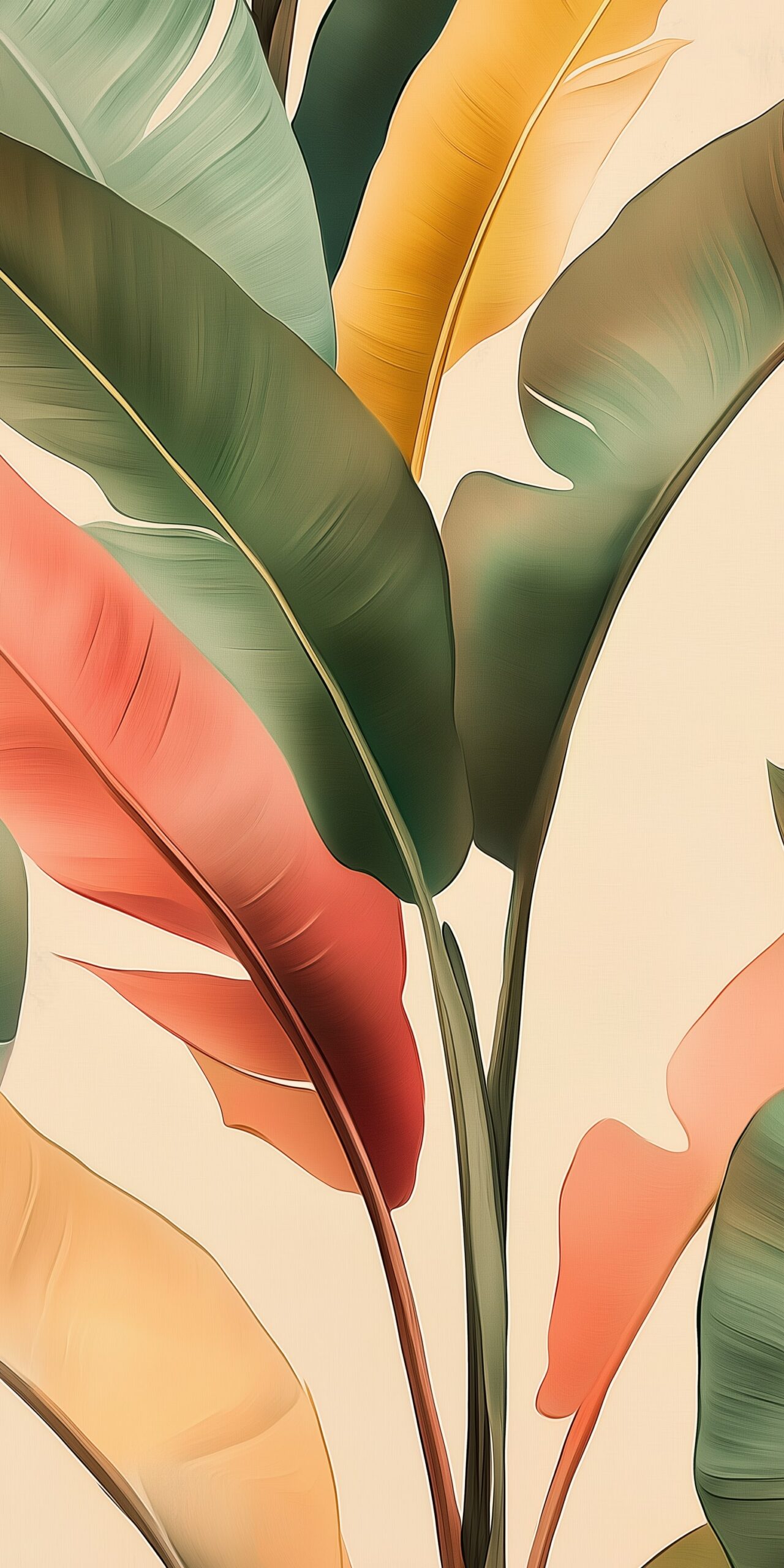 Leafy beach towel • Vibrant tropical foliage in soft colors 5 Leafy beach towel Vibrant tropical foliage in soft colors 1 scaled