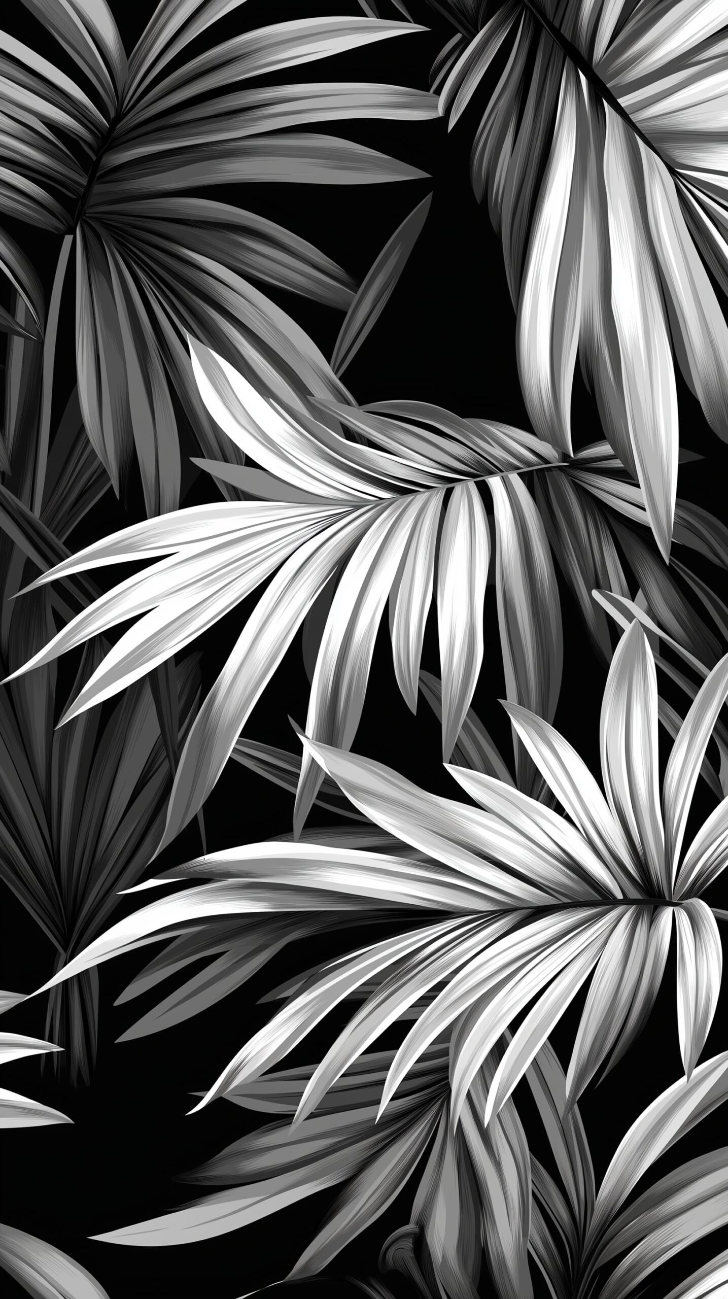 Monochrome palm beach towel • Elegant black and white palm leaves 7 Monochrome palm beach towel Elegant black and white palm leaves 1 scaled