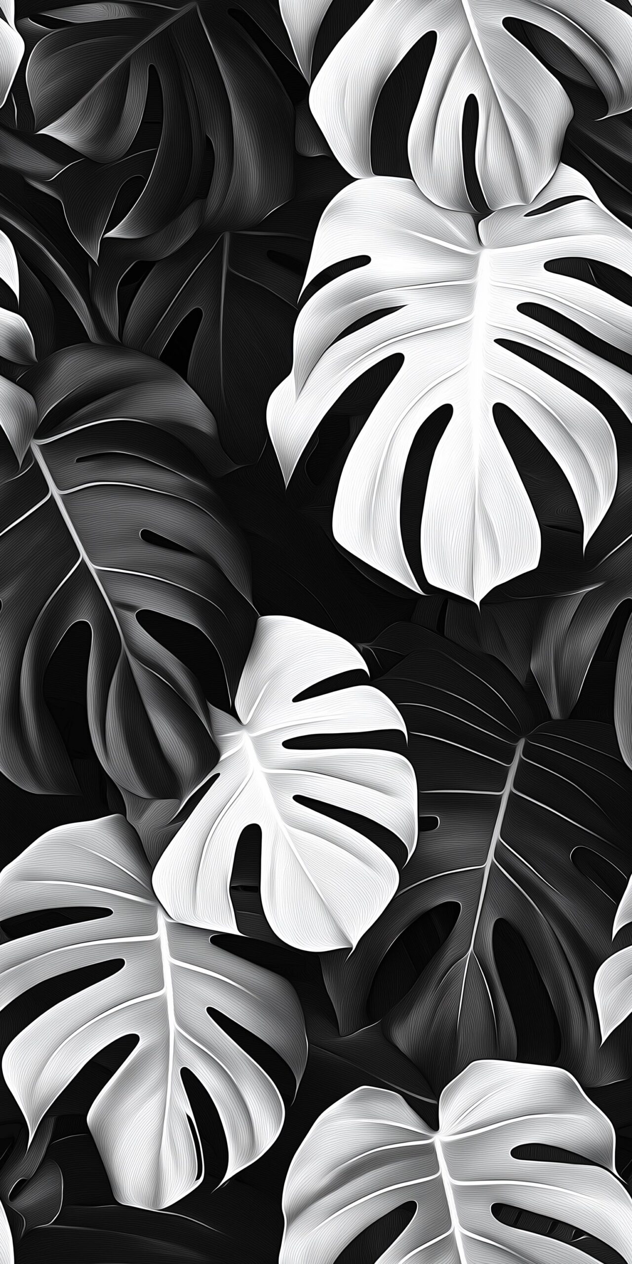 Monstera leaf beach towel Striking black and white design 1 scaled