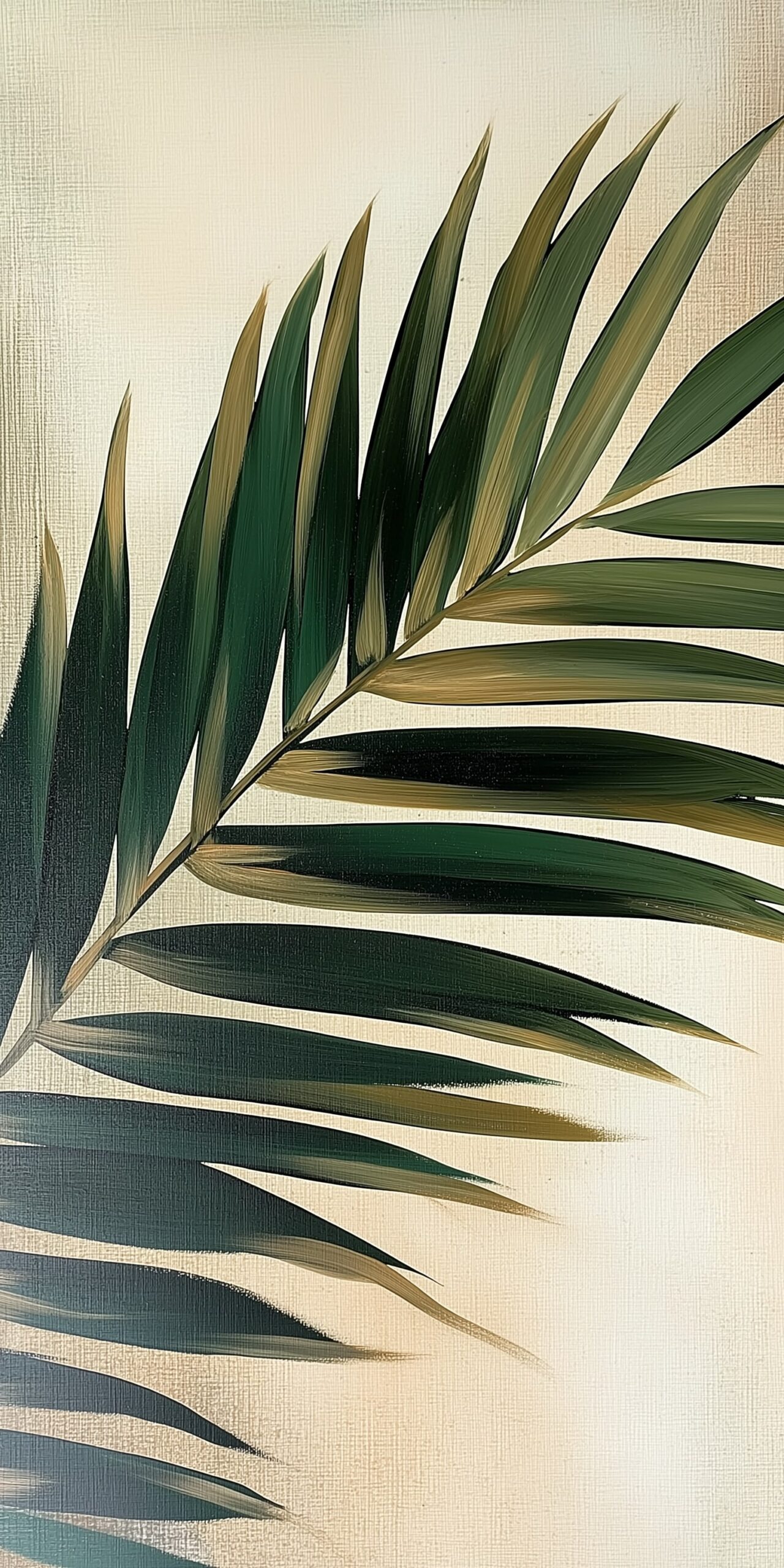 Palm leaf beach towel Elegant green leaves on a soft background 1 scaled