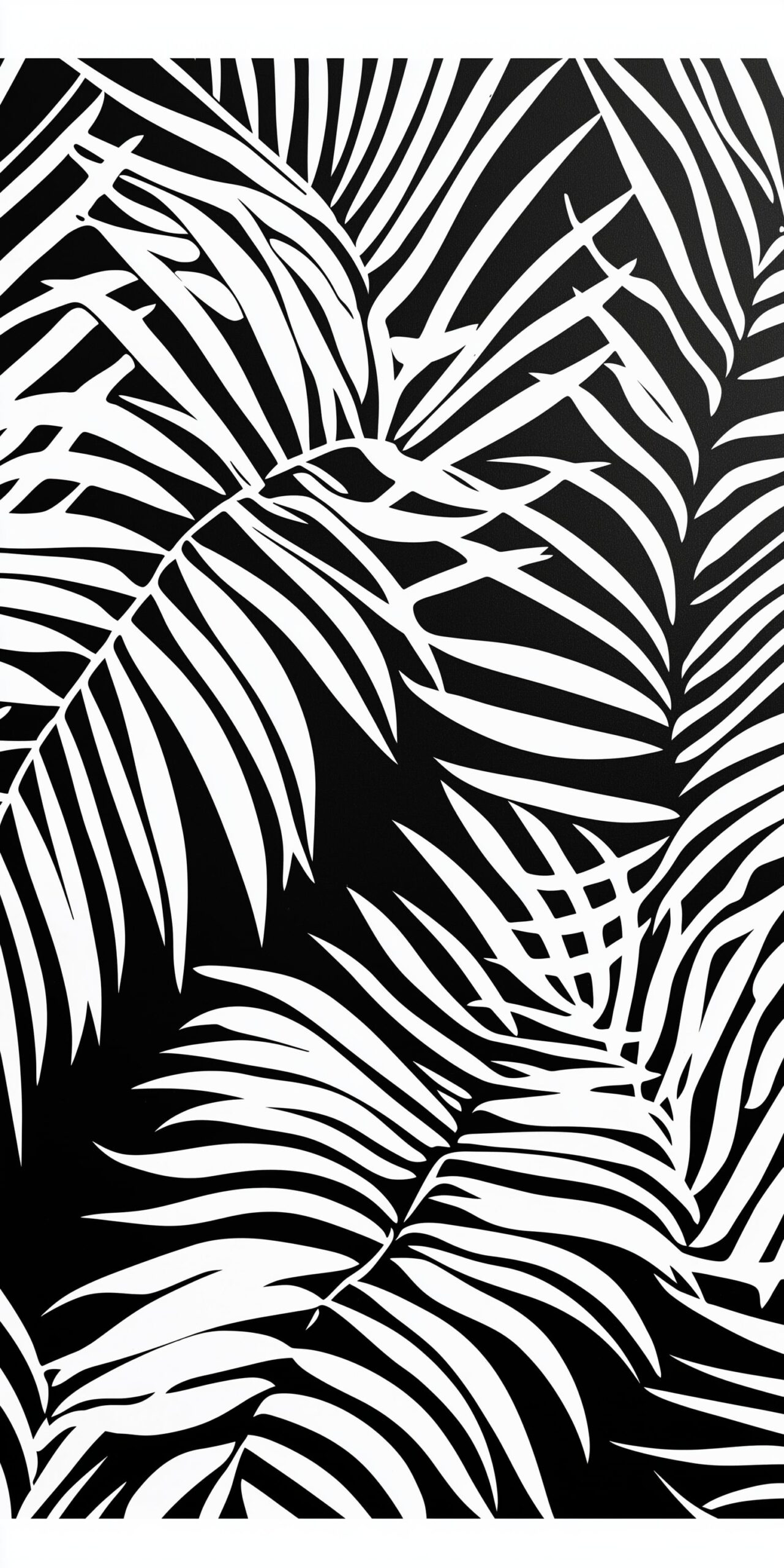 Palm leaves beach towel • Striking black and white design 6 Palm leaves beach towel Striking black and white design 1 scaled