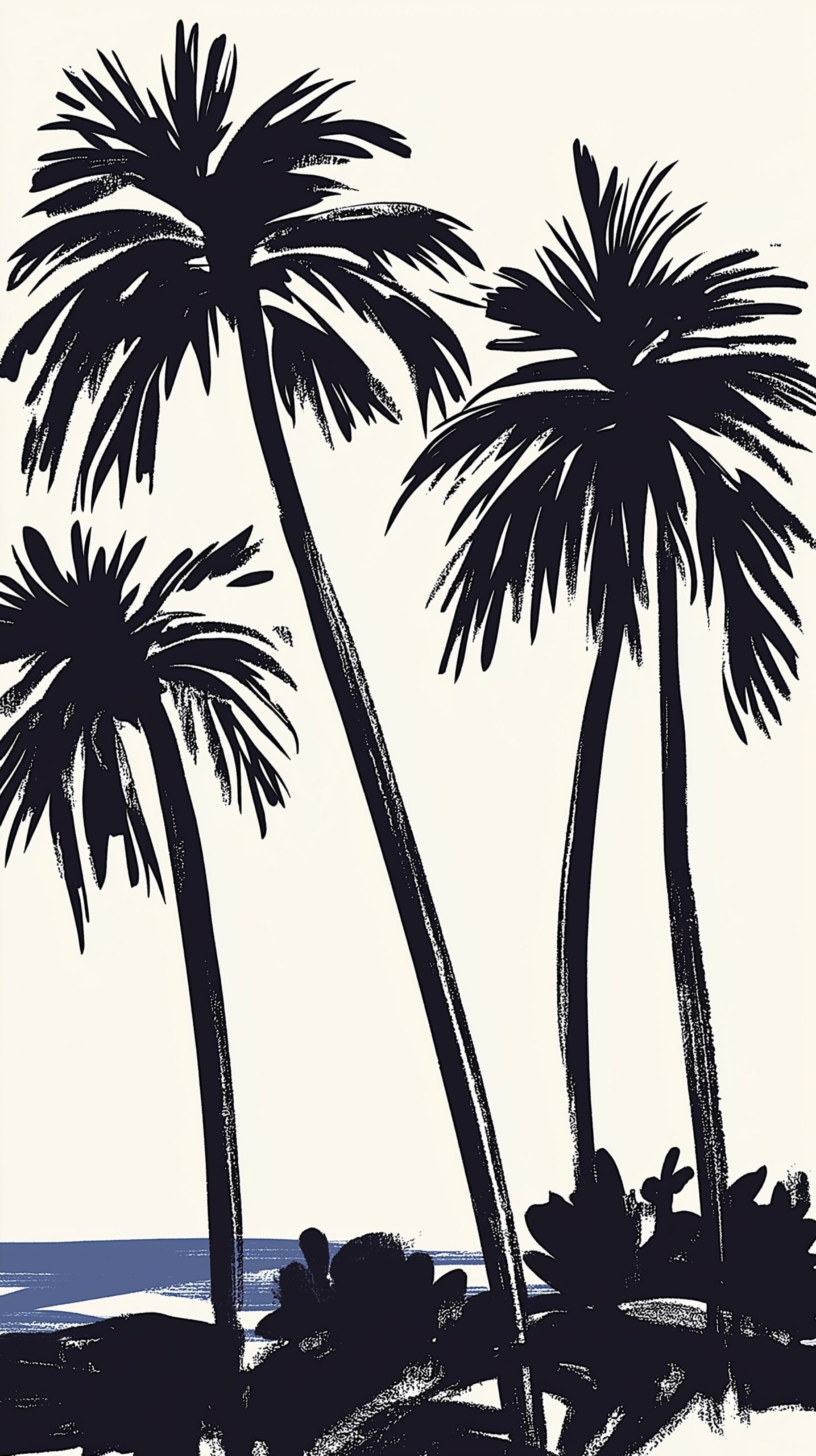 Palm silhouette beach towel • Bold black palm trees on a soft background 5 Palm silhouette beach towel Bold black palm trees on a soft background 1 scaled
