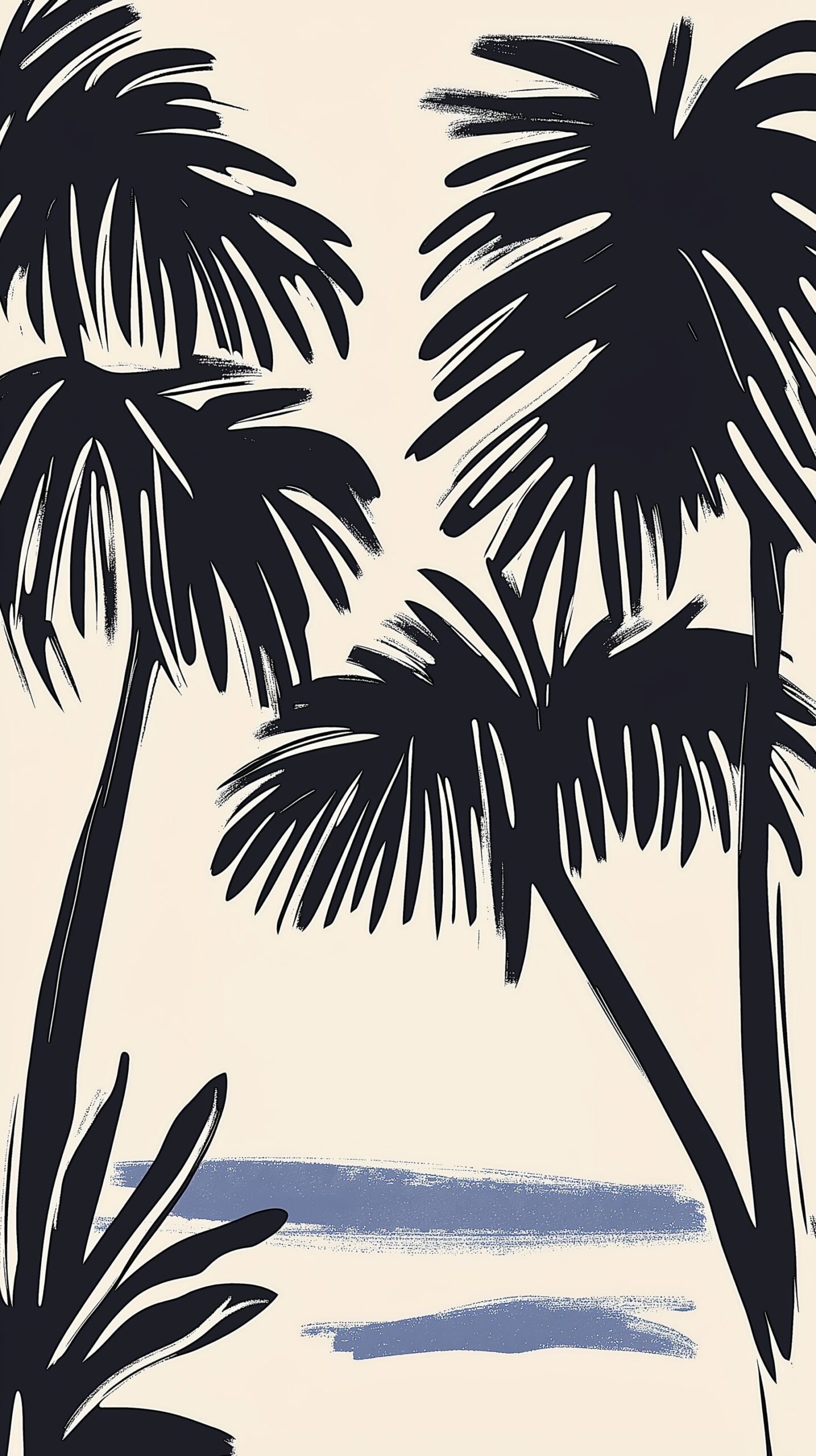 Palm silhouette beach towel • Bold black palms against a creamy backdrop 6 Palm silhouette beach towel Bold black palms against a creamy backdrop 1 scaled