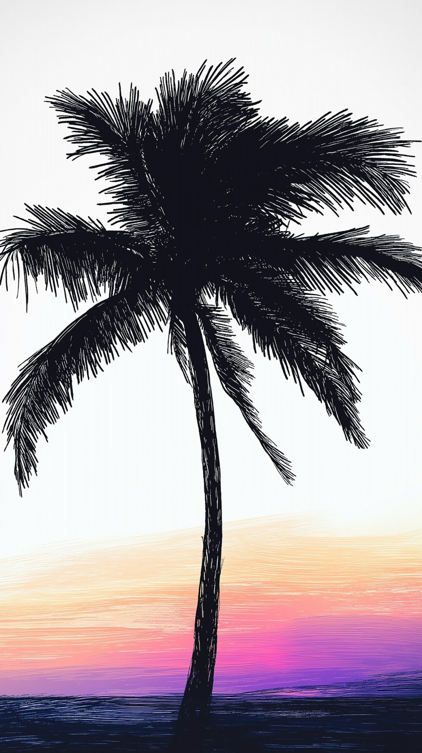 Palm silhouette beach towel Striking design against a vibrant sunset 1 scaled