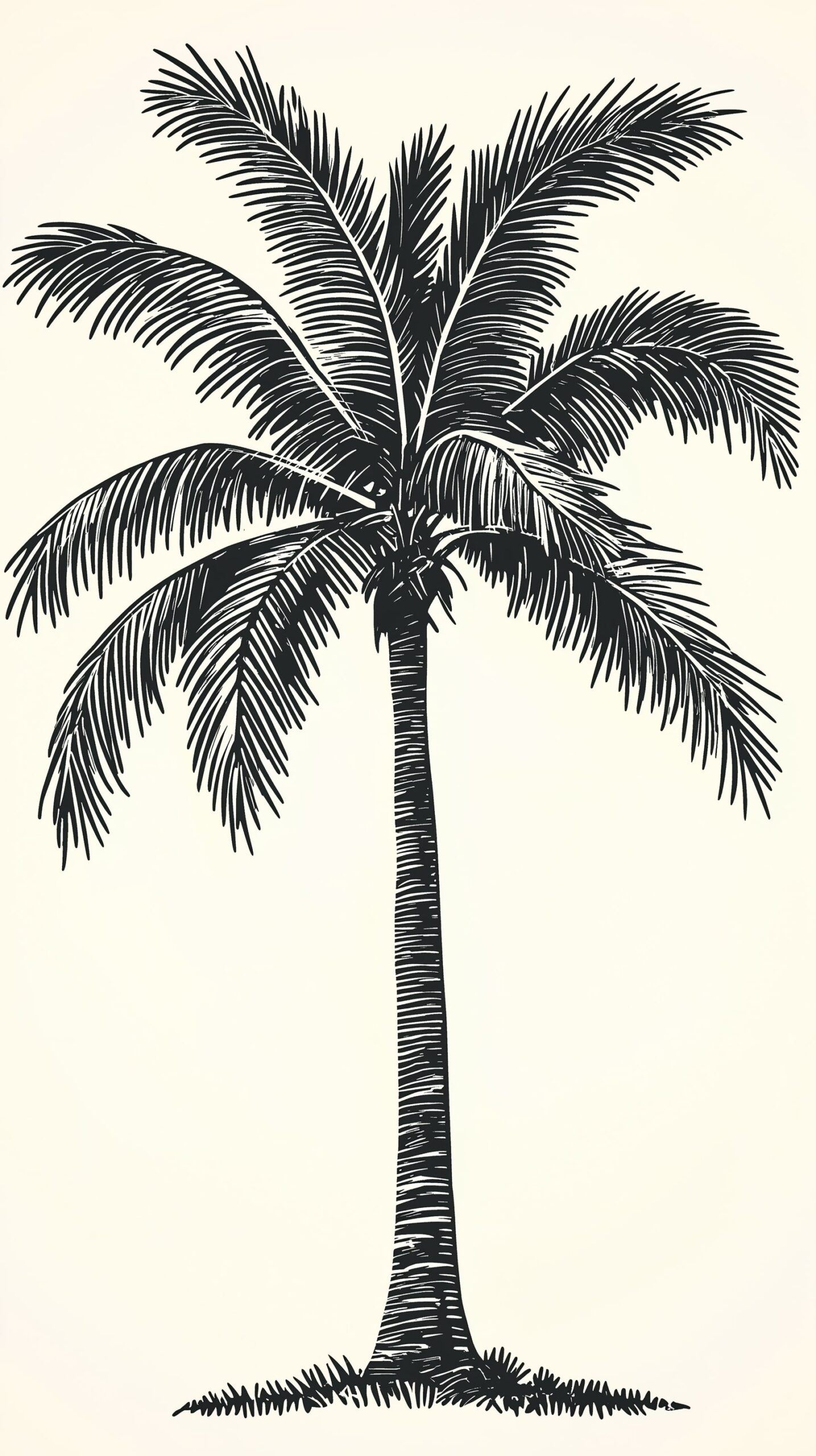 Palm tree beach towel Artistic black and white palm design 1 scaled