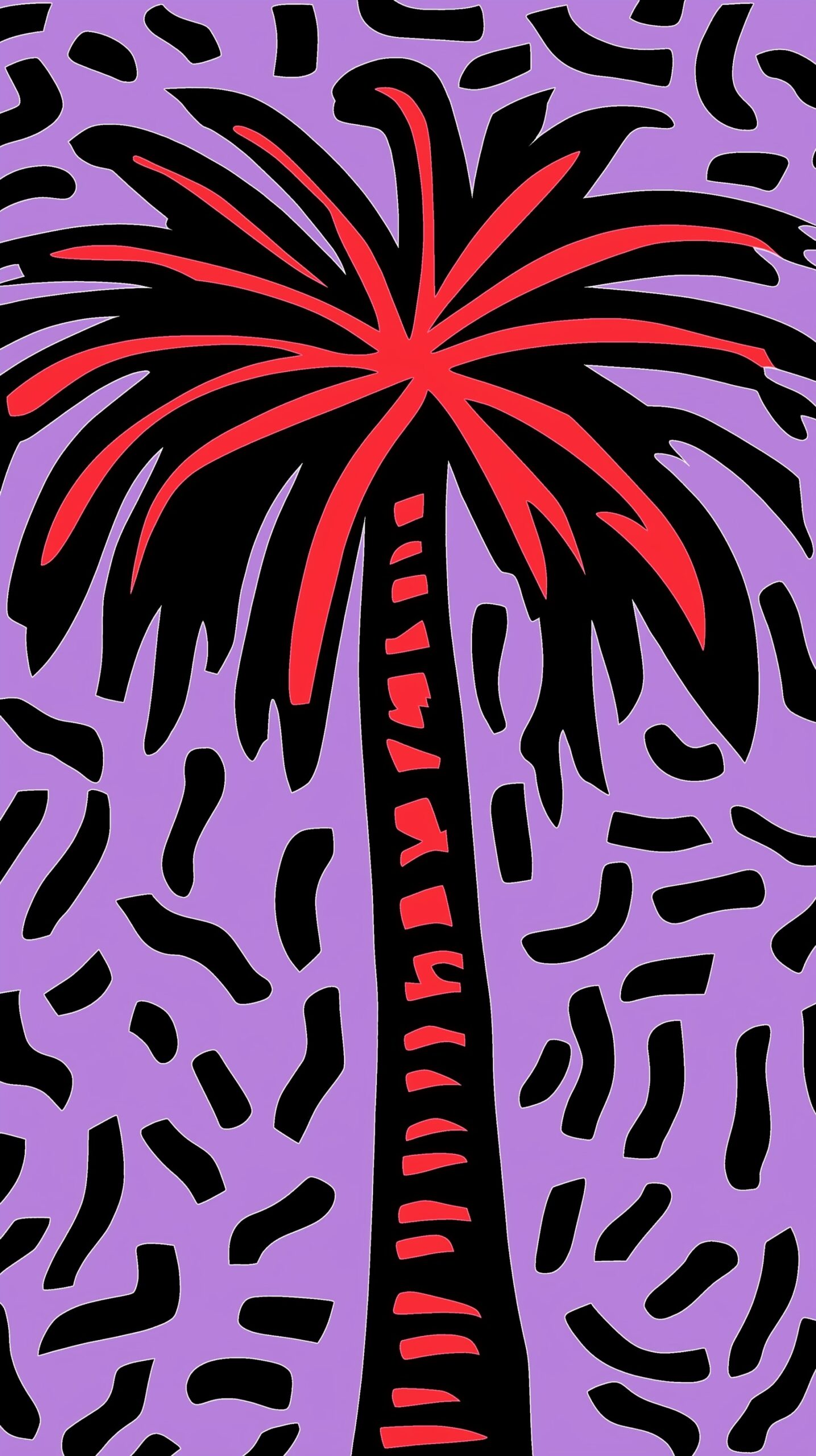 Palm tree beach towel • Vibrant design with red and black accents 7 Palm tree beach towel Vibrant design with red and black accents 1 scaled