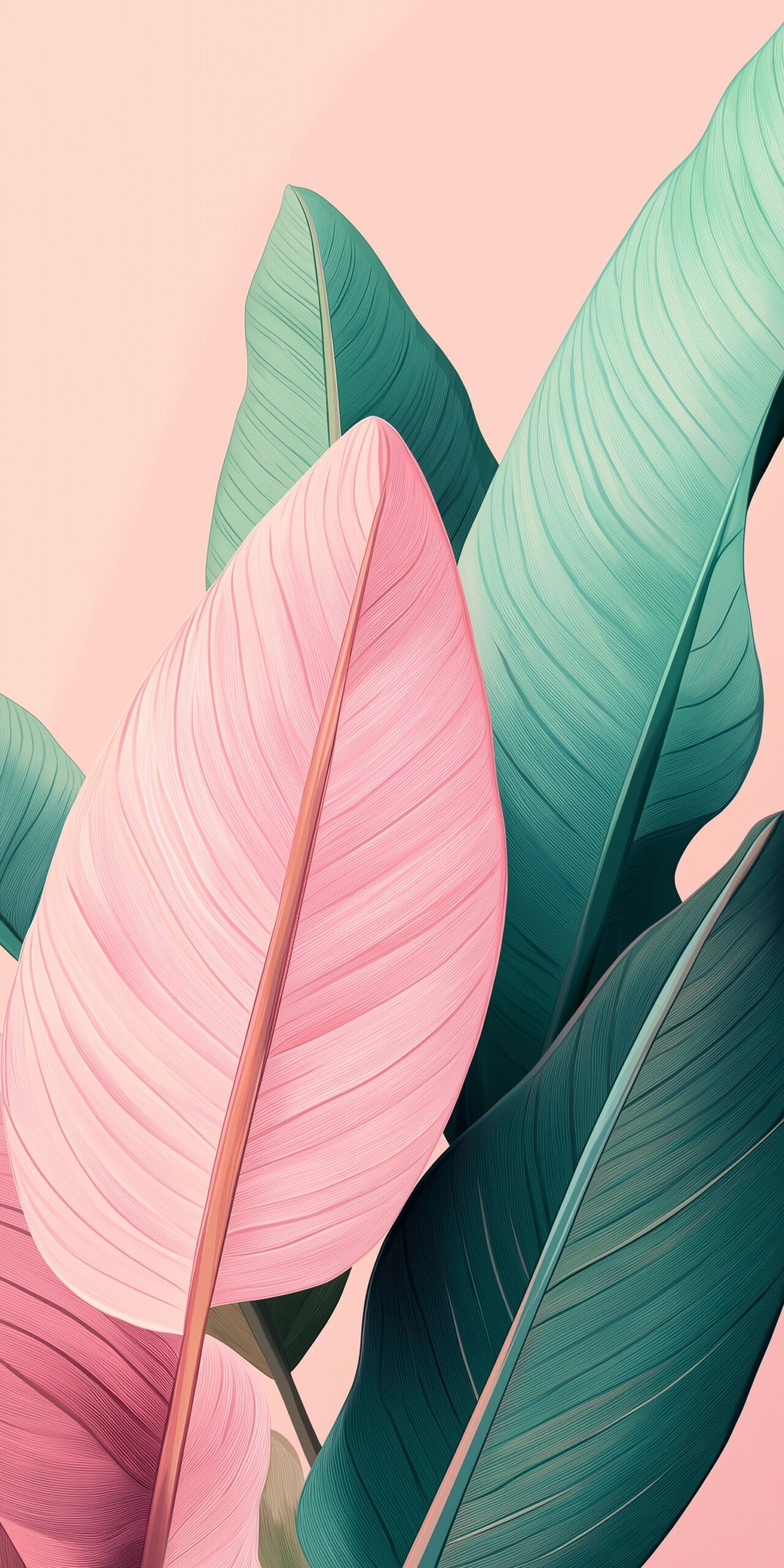 Tropical leaf beach towel • Elegant design featuring pink and green foliage 6 Tropical leaf beach towel Elegant design featuring pink and green foliage 1 scaled
