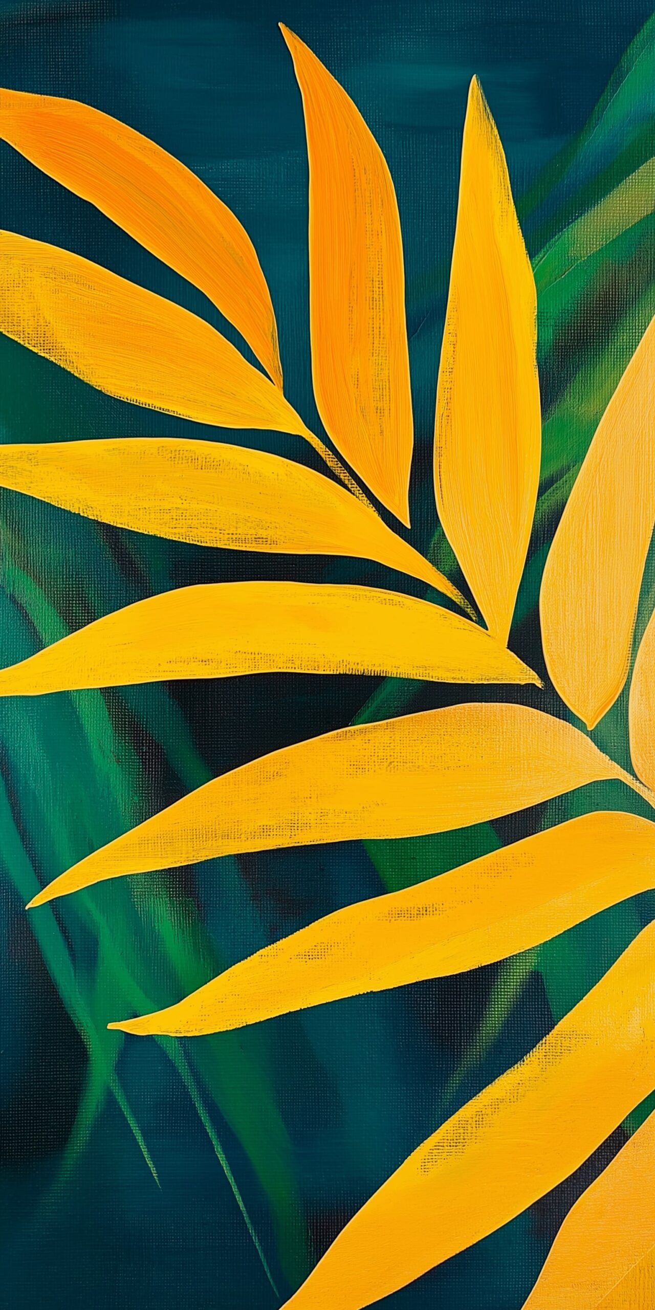 Tropical leaf beach towel Vibrant yellow foliage against a dark background 1 scaled