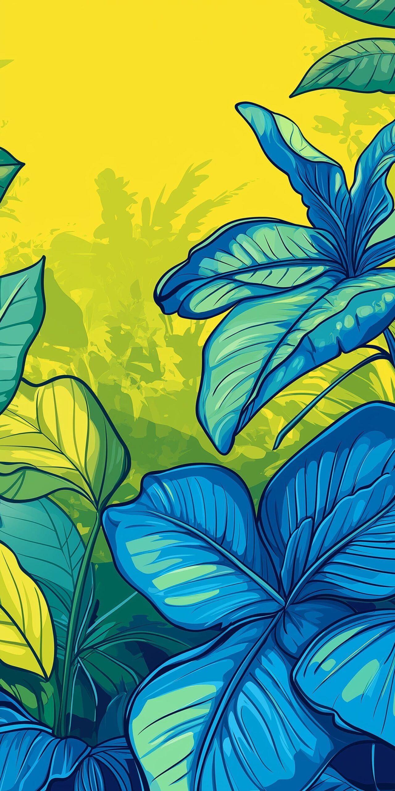Tropical leaves beach towel • Vibrant blues and yellows with lush foliage 5 Tropical leaves beach towel Vibrant blues and yellows with lush foliage 1 scaled