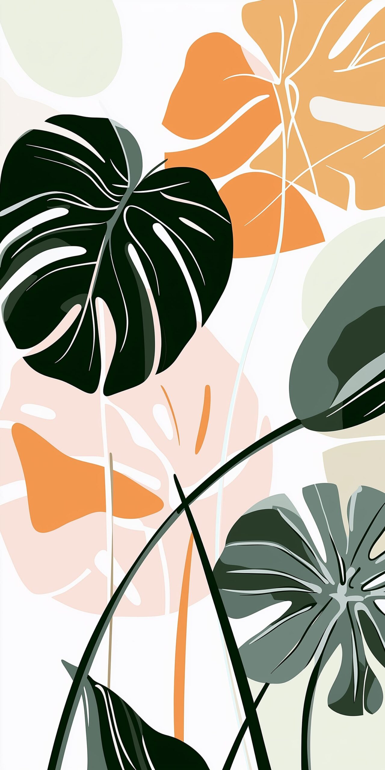 Tropical leaves beach towel • Vibrant botanical design with orange and green tones 4 Tropical leaves beach towel Vibrant botanical design with orange and green tones 1 scaled