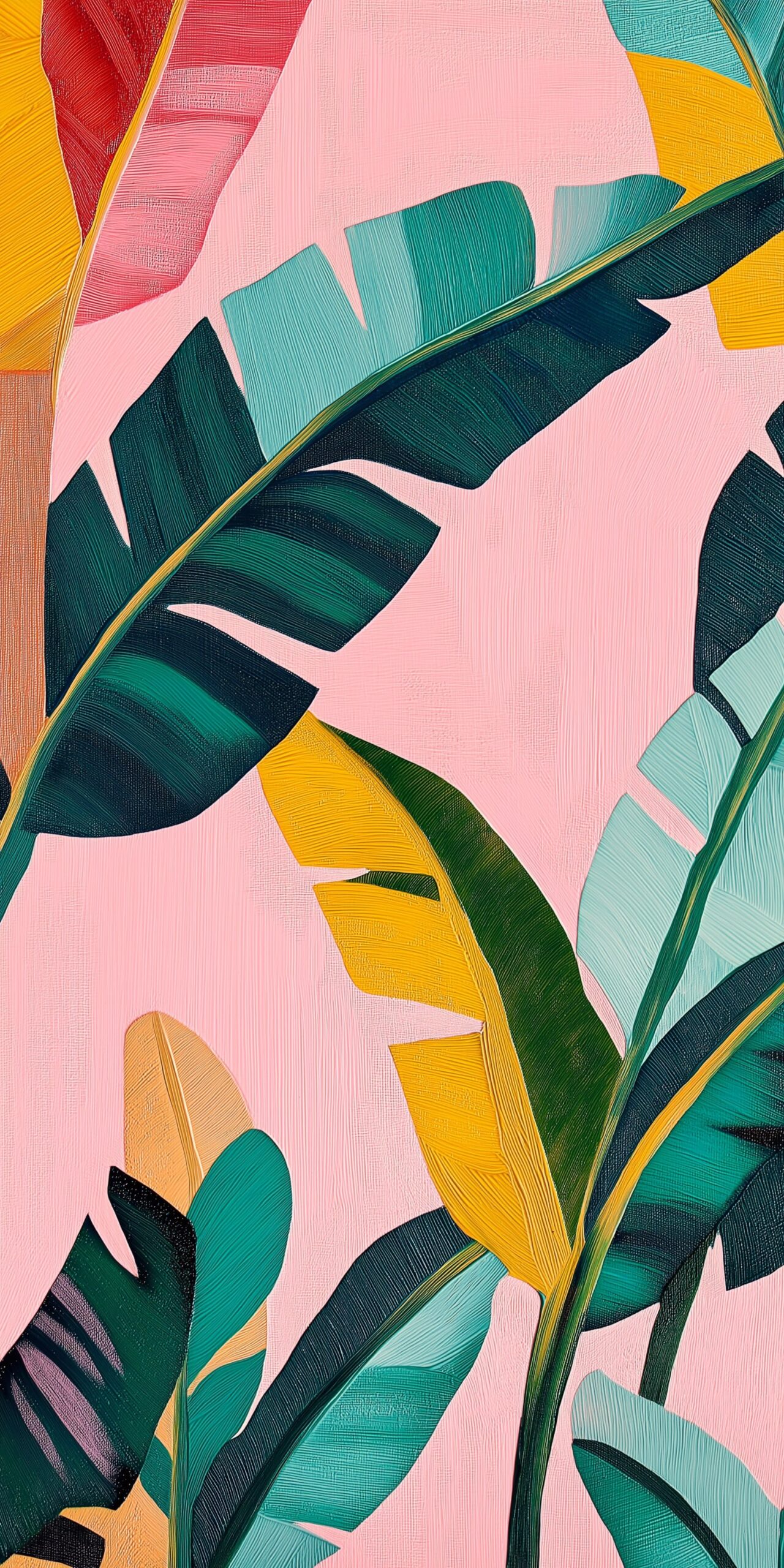 Serviette de plage feuillage tropical • Feuillage éclatant sur un fond pastel 8 Tropical leaves beach towel Vibrant foliage on a pastel backdrop 1 scaled