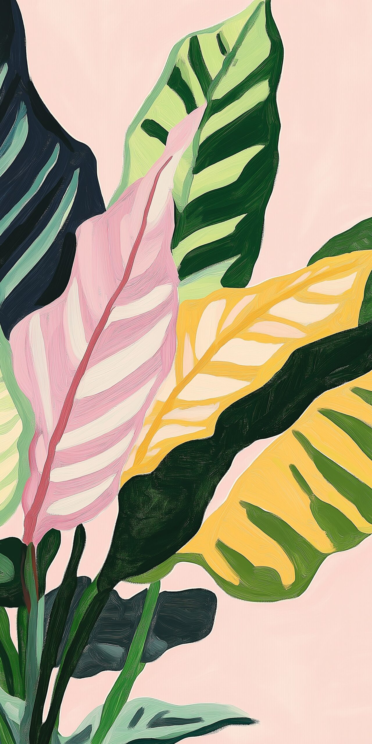 Tropical leaves beach towel • Vibrant foliage on a pink background 1 Tropical leaves beach towel Vibrant foliage on a pink background 1 scaled