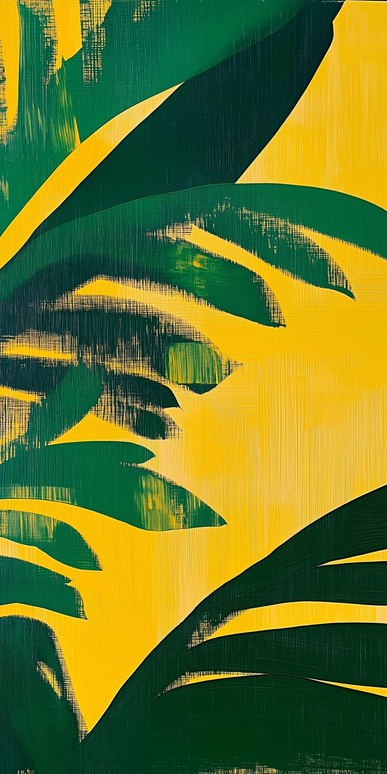 Tropical leaves beach towel Vibrant green and yellow foliage design 1 scaled